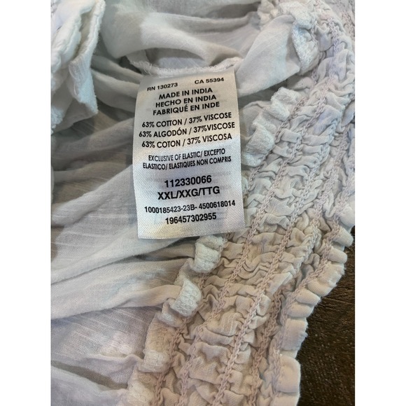 Wrangler Retro Womens Cowgirl Rodeo Cottagecore Smocked Snap Button Top XXL - Picture 4 of 7